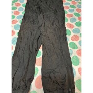 Sportina Vintage Black Nylon Track Pants Ladies 18 Ankle Zip Joggers Athletic